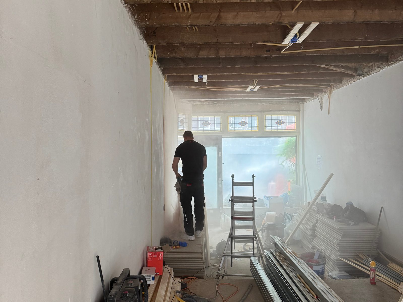 Verbouwing van het herenhuis aan de Mathenesserweg in Rotterdam