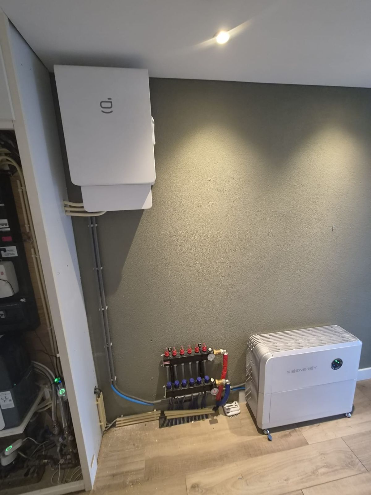 De installatie in de technische ruimte
